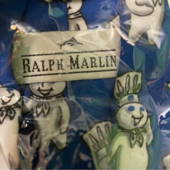 Pillsbury Doughboy Ralph Marlin Blue Classic Men Novelty Neck Tie - Picture 9 of 11